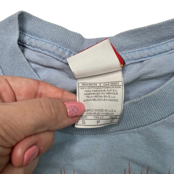 Vintage 00s Teen Titans Comics Long Sleeve Tee T-Shirt FLAW Blue Youth Small - Picture 8 of 8